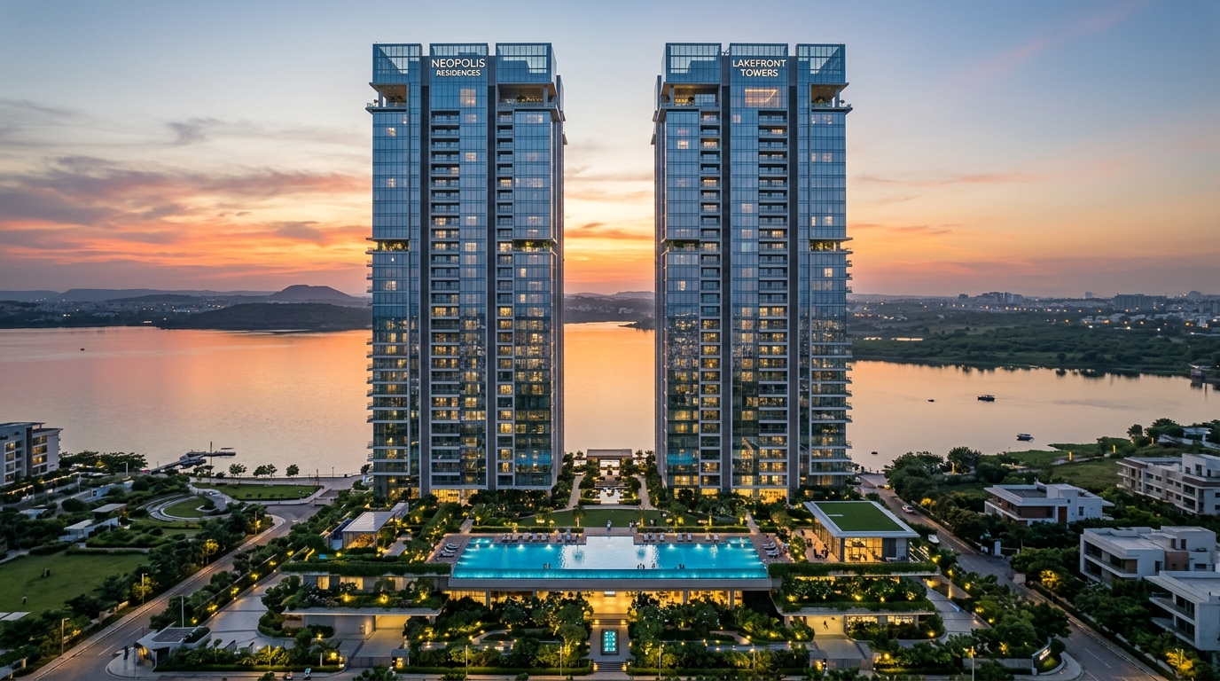 Godrej Epoque 2 Iconic G+57 Towers with Osman Sagar Lake View, Neopolis, Kokapet